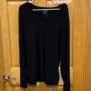 FDJ French dressing Jean Black V-Neck Sweater size L